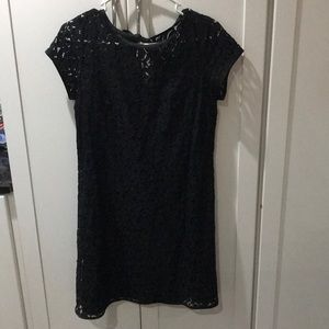 Loft knee length navy dress